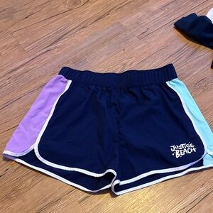 Justice Navy Shorts with Pastel Accents